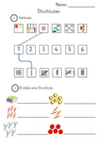 Vorschau - Arbeitsblätter - Arbeitsblatt zum Thema Strichliste - Deckblatt