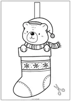 Vorschau - Mal- und Bastelvorlagen - 🎄 Süße Weihnachtsgirlande – 10 niedliche Tiere im Weihnachtsstrumpf 🧦✨ - Seite 1