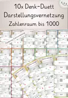Vorschau - Spiele - Darstellungsvernetzung im ZR bis 1000, 10x Denk Duett! Förderung der Zahlvorstellung - Deckblatt