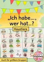 Vorschau - Spiele - Ich habe, wer hat, Haustiere, Spiel, Wortschatz - Deckblatt
