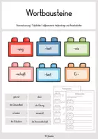 Vorschau - Stundenentwürfe - Wortbausteine (Tafelbilder, Wortkarten, Arbeitsblätter) - Deckblatt