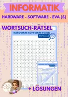 Vorschau - Arbeitsblätter - Rätsel: Wortsuche zum Thema Hardware Software EVA(S) - Deckblatt