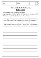 Vorschau - Arbeitsblätter - Reizwort Geschichte schreiben Thema Halloween - Seite 3