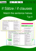 Vorschau - Arbeitsblätter - If Sätze / if clauses Typ 2 - Match the sentence halves Übungen mit Lösungen - PDF und Docx - Deckblatt