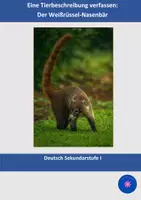 Vorschau - Klassenarbeiten - Klassenarbeit Tierbeschreibung: Weißrüssel-Nasenbär - Deckblatt