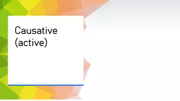 Vorschau - Präsentationen/Tafelbilder - Causative (active) - Introductory Presentation with exercises - Deckblatt