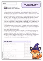 Vorschau - Arbeitsblätter - Der schlaue Fuchs - Magischer Lesetext - Seite 1