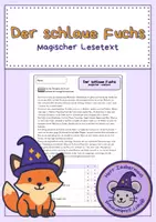 Vorschau - Arbeitsblätter - Der schlaue Fuchs - Magischer Lesetext - Deckblatt