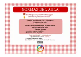 Vista previa - Decoración del aula - @palomitaseducativas_ Normas del aula - página 1