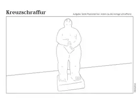 Vorschau - Mal- und Bastelvorlagen - Kreuzschraffur - Anleitung und Übung - Figur - Seite 1