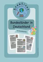 Vorschau - Stationenlernen - Bundesländer Deutschlands 🇩🇪 - große Kartei - Deckblatt