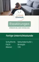 Vorschau - Stundenentwürfe - Essstörungen | Fertige Unterrichtsstunde inkl. Unterrichtsentwurf | Biologie - Deckblatt