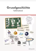 Vorschau - Fördermaterial/Inklusion - Gruselgeschichte schreiben Tafelmaterial - Deckblatt