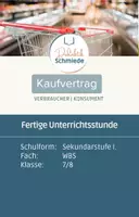 Vorschau - Stundenentwürfe - Der Kaufvertrag | Fertige Unterrichtsstunde | WBS | Wirtschaft - Deckblatt