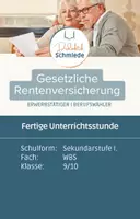 Vorschau - Stundenentwürfe - Gesetzliche Rentenversicherung | Fertige Unterrichtsstunde | WBS | Wirtschaft - Deckblatt