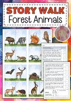 Vorschau - Arbeitsblätter - Englisch: Rätselspaziergang Waldtiere Story Walk Animals - Deckblatt