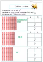 Vorschau - Arbeitsblätter - Zehner und Einer bis 100: Zahlen schreiben & Zahlwörter zuordnen - Seite 1