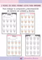 Vista previa - Hojas de trabajo - Heladería de números (fichas imprimibles + plantillas editables Canva) - página 1