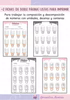 Vista previa - Hojas de trabajo - Heladería de números (fichas imprimibles + plantillas editables Canva) - página 2