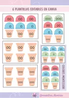 Vista previa - Tarjetas / Manipulativos - Heladería de números - Plantillas editables Canva - página 1