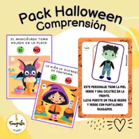 Vista previa - Tarjetas / Manipulativos - Pack de Halloween: comprensión - Portada