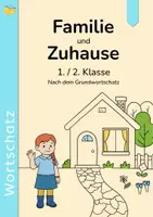Vorschau - Unterrichtsreihen - Wortschatz Familie & Zuhause – Teil 1 | 1. und 2. Klasse | nach Grundwortschatz - Deckblatt