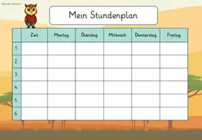 Vorschau - Arbeitsblätter - Stundenplan für eine Eulenklasse - Seite 2