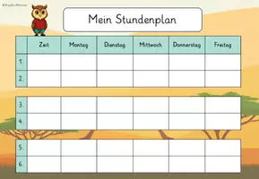 Vorschau - Arbeitsblätter - Stundenplan für eine Eulenklasse - Seite 3