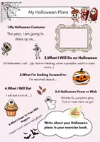 Vorschau - Arbeitsblätter - Materialpaket Halloween Spooky writing - Seite 1
