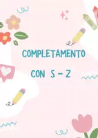 anteprima - Esercizi - Completamento S - Z - Pagina di copertina
