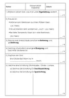 Vorschau - Arbeitsblätter - Klassenarbeit Halbbleiter Realschule - Deckblatt