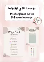 Vorschau - Anderer Materialtyp - Weekly Planner Wochenplaner Dokumentenmappe - Deckblatt