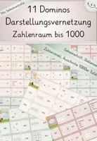 Vorschau - Spiele - Darstellungsvernetzung, ZR bis 1000: 11x Domino, mit Selbstkontrolle - Deckblatt