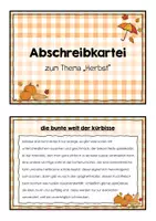 Vorschau - Stationenlernen - Abschreibtexte Herbst - Seite 1