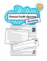 Vorschau - Arbeitsblätter - Reading - Famous South Africans - Deckblatt