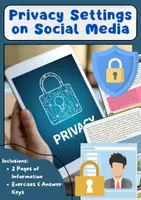 Vorschau - Arbeitsblätter - Privacy Settings on Social Media - Deckblatt