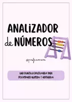 Vista previa - Hojas de trabajo - ANALIZADOR DE NÚMEROS - Portada