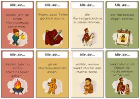 Vorschau - Spiele - Sankt Martin erleben: Bewegungsspiel über Werte und Gemeinschaft / Alle, die / Steh auf, wenn - Seite 1
