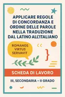 anteprima - Esercizi - Applicare regole di concordanza e ordine delle parole nella traduzione dal latino all’italiano - Pagina di copertina