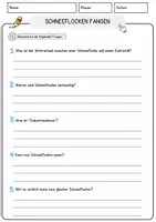 Vorschau - Arbeitsblätter - Schneeflocken fangen Arbeitsblätter mit Fragen + Lösungen Deutsch DaZ AB - Seite 3
