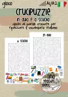 anteprima - Giochi - Crucipuzzle "in aula e a scuola" | italiano per stranieri - Pagina di copertina