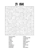 Vista previa - Juegos / Gamificación - Sopa de letras "in aula e a scuola" | italian, italiano - página 1