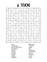Vista previa - Juegos / Gamificación - Sopa de letras "in aula e a scuola" | italian, italiano - página 3
