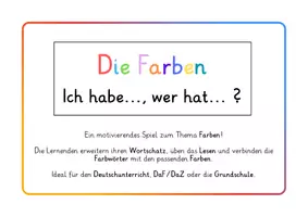 Vorschau - Spiele - Die Farben - Ich habe..., wer hat... ? - Seite 1