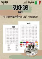 Vorschau - Spiele - Suchsel Länder, "paesi" | Italienisch, italiano - Deckblatt