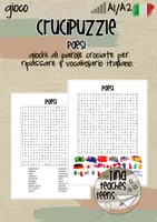 anteprima - Giochi - Crucipuzzle "paesi" | italiano per stranieri - Pagina di copertina