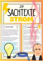 Vorschau - Arbeitsblätter - XXL Paket - Sachtexte - Strom, Wald, Freundschaft, Halloween, Oktoberfest - Deckblatt