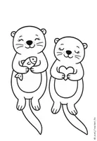 Vorschau - Mal- und Bastelvorlagen - Buchstabenheft: O wie Otter (Buchstabentier) - Seite 1