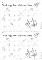 Vorschau - Stationenlernen - Textaufgaben zu Weihnachten - ZR 20 - ( 2. Klasse / Sachaufgaben / Freiarbeit) - Seite 1