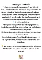 Vorschau - Aufgabenkarten - 10 Karten mit schnellen Bewegungspausen für den Unterricht - Seite 1